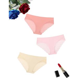 2 x Avidlove Sexy Cheeky Panties for Women Lace Bikini Underwear, S