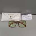 Retro Square Reading Glasses For Women Blue Light Blocking Oversized Eyeglass Frames Large lens (Tea, 2.25, x)