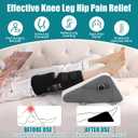 BALAPET Leg Elevation Pillows for After Surgery, 8.7'' Foam Leg Support and Elevation Knee Pillow, Knee Replacement Recovery Aids for Relieves Hip, Knee Pain and Improves Blood Circulation, 17.3x18.5x8.7in