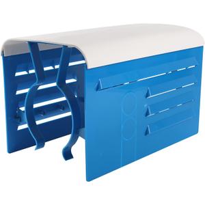 TonGass Universal Fit Pool Pump Motor Cover 13.1" x 8.5" x 8.3" Adjustable Motor Cover for 1/3 Hp to 2 Hp Motors Hard Plastic Covers for Pump Motors Top and Sides - Blue