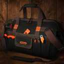 WELKINLAND 48Pockets Tool Bags With Wheels, 22Inch Rolling Tool Bag, Waxed Canvas Tools Bag Rolling Heavy Duty, Large Roll Tote For HVAC, Technician Rolling Tool Bag, Rolling Electrical Tools Bag