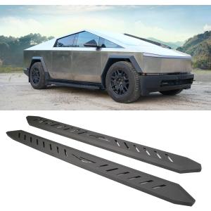 2Pcs Running Boards Compatible with Tesla Cybertruck  800lbs Load Capacity, Heavy-Duty Carbon Steel Side Steps with All-Weather Anti-Slip Design, Bolt-On Installation, Hollow Style Accessory