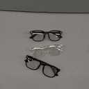 Gaoye Stylish Blue Light Glasses for Woman - Computer Glasses 99% Blue Light Blocking - Lightweight TR90 Frames - 3 pack (A3-light Black+matte Black+transparent)