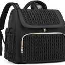 Awanhe Diaper Bag Backpack, Baby Bag with Changing Pad, Travel Waterproof Diaper Bag Tote, Newborn Essentials Must Haves, Luxury baby shower gifts for boys & Girls, Black