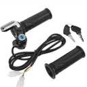 48V Half Twist Throttle, Ebike Throttle, Electric Bike Throttle with LED Display Grip Lock Key Set for Ebike Motorcycle Scooter