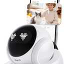 Crigge Magic S1 Indoor Security Robot Camera 1080P Movable Pet Camera with App Control, 2-Way Audio, Motion Detection, Night Vision, Auto-Recharge, Smart Home Cam for Pet/Elderly/Baby (White)