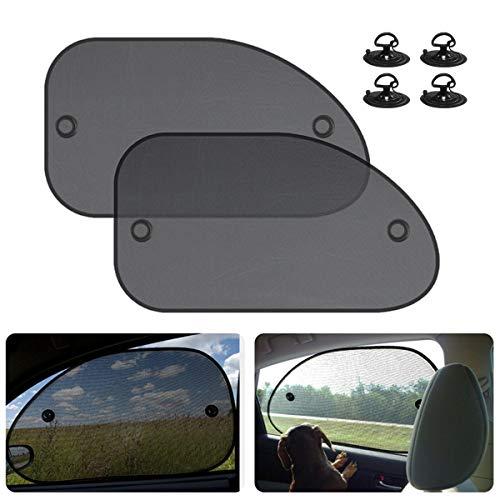2 Pack Universal Car Window Shade, Cling Sunshade - Sun, Glare and UV Rays Protection for Your Child - Baby Side Window Car Sun Shades, Blocks Over 98% of Harmful UV Rays