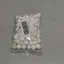 arricraft 80 Pcs Christmas Snowman Wooden Beads, 7 Styles Snowman Theme Printed Wood European Beads Large Hole Round Bead for Christmas Party Decor DIY Craft Supplies