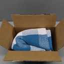 Fallovea Spring Rugs Blue and White Plaid, 28” x 43” Area Rug Outdoor Indoor Summer Front Porch Doormat Cotton Hand-Woven Layered Door Mats for Entryway Patio Entryway Laundry Bedroom