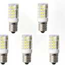 WingYauLung E14 LED Light Bulb Daylight White 6000K 120V, E14 European Base for Cooker Hood Bulbs, Range Hood Light Bulbs, Refrigerator Bulb, Turkish Moroccan Bulb Replace(5-Pack)