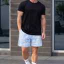 Mens Running Quick-Dry Mesh Gym Shorts with Paisley Design Lightweight Athletic Casual Shorts,Pockets for Outdoor (Blue, XS)