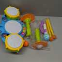 Kids Drum Set for Toddlers 1-3 Musical Baby Toys for 1 Year Old Boy Gifts Montessori Baby Girl Toys with Microphone Light Up Learning Toys Birthday Gifts for Infants 6 9 12 18 Months Toddler Age 1-2