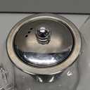 STNTUS Glass Teapot, 40 oz. / 1200 ml for Loose Tea, With Infuser and Stainless Steel Strainer, Stovetop Safe, 4-6 Cups
