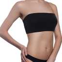 4 Pieces Women's Bandeau Bra Strapless Bralette Seamless Bandeau Non-Padded Stretch Top Bra (S)