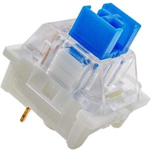 outemu Blue Switches- 65 Pack, 3-Pin Clicky Tactile 50gf Dustproof RGB Switches - MX Stem Hot-Swappale for Mechanical Keyboard-Cherry MX Compatible