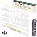 Clear Mahjong Racks with Magnetic Pushers Set of 4, 20 Inch Acrylic American Mahjong Tile Racks, Premium Mahjong Accessories Gift for Mahjong Lovers
