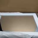 White Bathroom Mirror 24x36 Inch, Wood Framed Rectangle Mirrors for Wall with Tempered Glass,Shatter-Proof Mirror for Bathroom Living Room Office (36"L x 24"W)