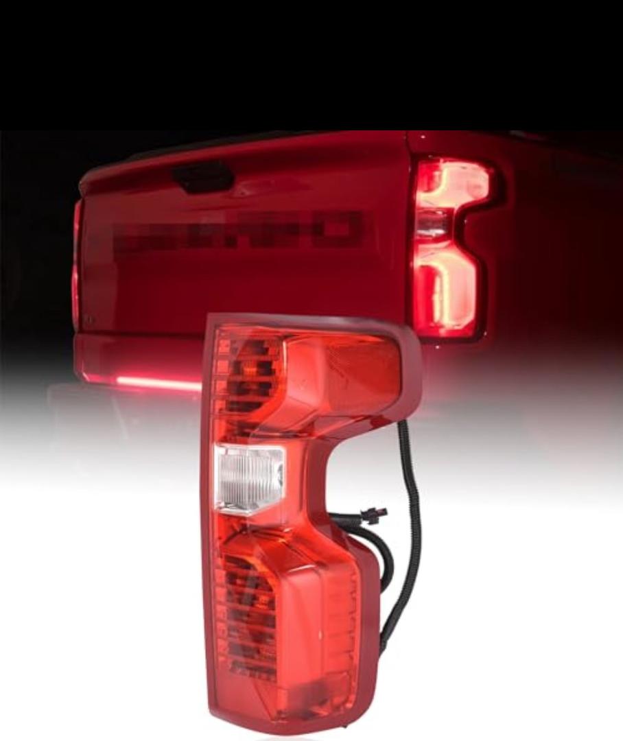 CATYPATT Rear Tail Lights Assembly Fit Chevy Silverado 1500 2019 2020 2021 2022 2023 Chevrolet HD 2500HD 3500HD with Bulb & Harness Passenger Side Right RH 84752979