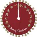 Primitives by Kathy Stitch Art Tree Skirt, Merry Christmas 12.30 In