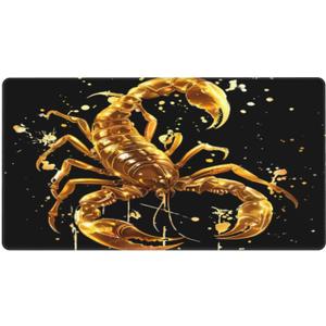 Golden Cool Scorpio Large Mouse Pad 16"X29.5", Large Desktop Pad for Keyboards and Mice, Suitable for Home Or Office Use