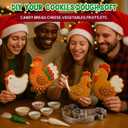 Extra Large Chicken Cookie Cutter 7.48" Big Stainless Steel Chicken Cookie Cutter Farm Animal Biscuit Mold for Christmas Holiday DIY Baking Cake Fondant Pastry Bakeware Decoration