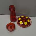 Kingsyard Glass Hummingbird Feeder for Outdoors Hanging, 14 oz Leak-Proof Humming Bird Feeders with Ant Moat & Bee Proof Feeding Ports, Hummingbird Gift for Bird Lovers (Red)