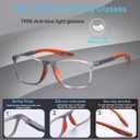 BLOEXCLU 6 Pack Reading Glasses for Men Sports Style Blue Light Blocking Readers with Spring Hinge Women Eyeglasses