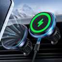 Lamicall for Magnetic Car Mount Charger - [2024 Cooling Fast Charging] 15W Wireless Car Charger - Hands Free Magnetic Car Phone Holder Charger Vent for iPhone 16 15 14 13 12 Pro Max Case (Black)