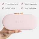 Dosey 7 Day Pill Compact Travel Pill Organizer - Pill Case with 7 Pill Compartments for Medicine Storage & Protection Stylish & Elegant Medication Organizer with Mirror, Blush