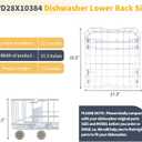 Allstare WD28X10384 Dishwasher Lower Rack Replacement Parts for GE Dishwasher Parts Lower Dishrack Assembly with Wheels GHDA485N10CS GLD4406R00BB GE Dishwasher Bottom Rack 22.2"D x 21.3"W x 7.3"H