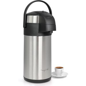 MegaChef 3 Quarts Stainless Steel Vacuum Body Pump Cap Air Pot