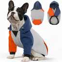 BRKURLEG Dog Hoodie Winter Dog Sweatshirts with Pockets Warm Dogs Clothes for Small Medium Dogs Girl Boy, French Bulldog Clothes Pet Sweater Shirt Hoodies with Pocket(BlueOrange, M)