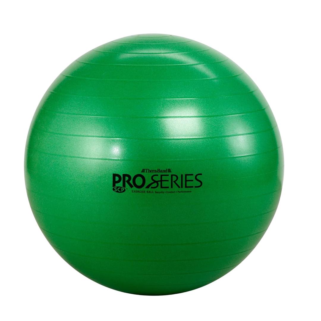 THERABAND Pro Series Exercise Ball, 26" Green Stability Trainer for 5'7"6'1" Users, Anti-Burst Yoga & Pilates Ball, Balance & Core Trainer, For Athletes Fitness at Gym & Home
