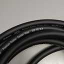50FT 5/8 Heavy Duty Rubber Garden Hose - 300psi Working, 1000psi Burst - Hot/Cold Water - Five-Layered Braiding for Durability - Versatile for Gardening, Agriculture, Construction(Black)