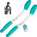 Fanwer Toilet Aids for Wiping - 15.7" Long Reach Comfort Butt Wiper Tools - Bathroom Bottom Buddy Wiping Self Assist for Disabled,Elderly,Pregnant,Overweight People and Back Surgery Recovery (2 Pack)
