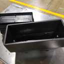 12Pcs 17Inches Rectangle Planter Box with Drainage Holes and Trays Plastic Planters Flower Boxes Pots for Indoor Outdoor Plants Patio Garden Home Decor Porch Yard (Black)