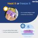 REVIX Ice Packs for Injuries Reusable, 2 Packs Hot & Cold Gel Ice Packs with PVC Cooling Design & Adjustable Strap, Flexible Therapy on Joints, Muscles, Shoulder, Back and Knee (10" x 5" Purple)