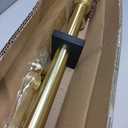 Warm Gold Curtain Rods 2 Pack, Adjustable Window Treatment Rods 36 to 72 Inch, Heavy Duty 1-Inch Telescoping Drapery Rods with Cap Finials