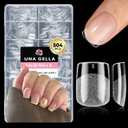 UNA GELLA Extra Short Nail Tips: 504pcs Square Fake Nails Pre-shape XS Short Square Press on Nails Gel Tips Full Cover Acrylic Nails False Nails for DIY Salon 12 Sizes