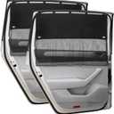 Car Window Shades, 2 Pcs Half Blackout & Half See-Through Magnetic Sun Shade for Rear Window Covers with Fixed Suction Cups,Car Curtains for Baby Sun/Heat/UV Protection