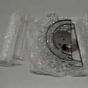 2 Pack Metal Flower Vase for Wall Crystal Vase Decor Hanging Decoration Floral Holder for Home Office Living Room Bedroom Bathroom (Black) (7"L x 5"H x 4"W)