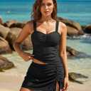 Blooming Jelly Women's Tankini Swimsuits with Swim Skirt Two Piece Tummy Control Bathing Suit Modest Swimwear 2025 (L)