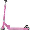 Jetson Jupiter Kids 2-Wheel Light-Up Kick Scooter, LED Lights on Handlebar, Stem, Wheels & Deck, Adjustable Handlebar, Rear Brake, Easy-Folding Mechanism, Ages 5+