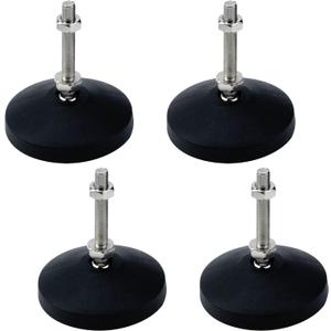 Antrader Heavy Duty Leveling Feet,M8×50 Adjustable Furniture Feet,4 Pcs Reinforced Nylon Base Articulated Feet(85mm Long)