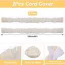 2 Pcs Fabric Cord Cover, 6 Feet Chandelier Chain Cover for Lighting Wires and Lamps, Easy Install Cable Management Solution, Beige