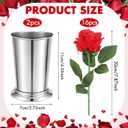 XunYee 18 Pcs Derby Day Party Decorations Horse Racing Centerpieces Run for the Roses Decor with 12 oz Mint Julep Cups Derby Roses Horse Race Party Supplies for Home Bar Restaurant Table