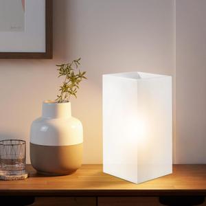 9 Inch Square Table Lamp with White Frosted Glass Shade Stylish Ball Light Lamp for Bedroom Living Room and Bookshelf Modern Design Perfect for Home Decor, Without Bulb