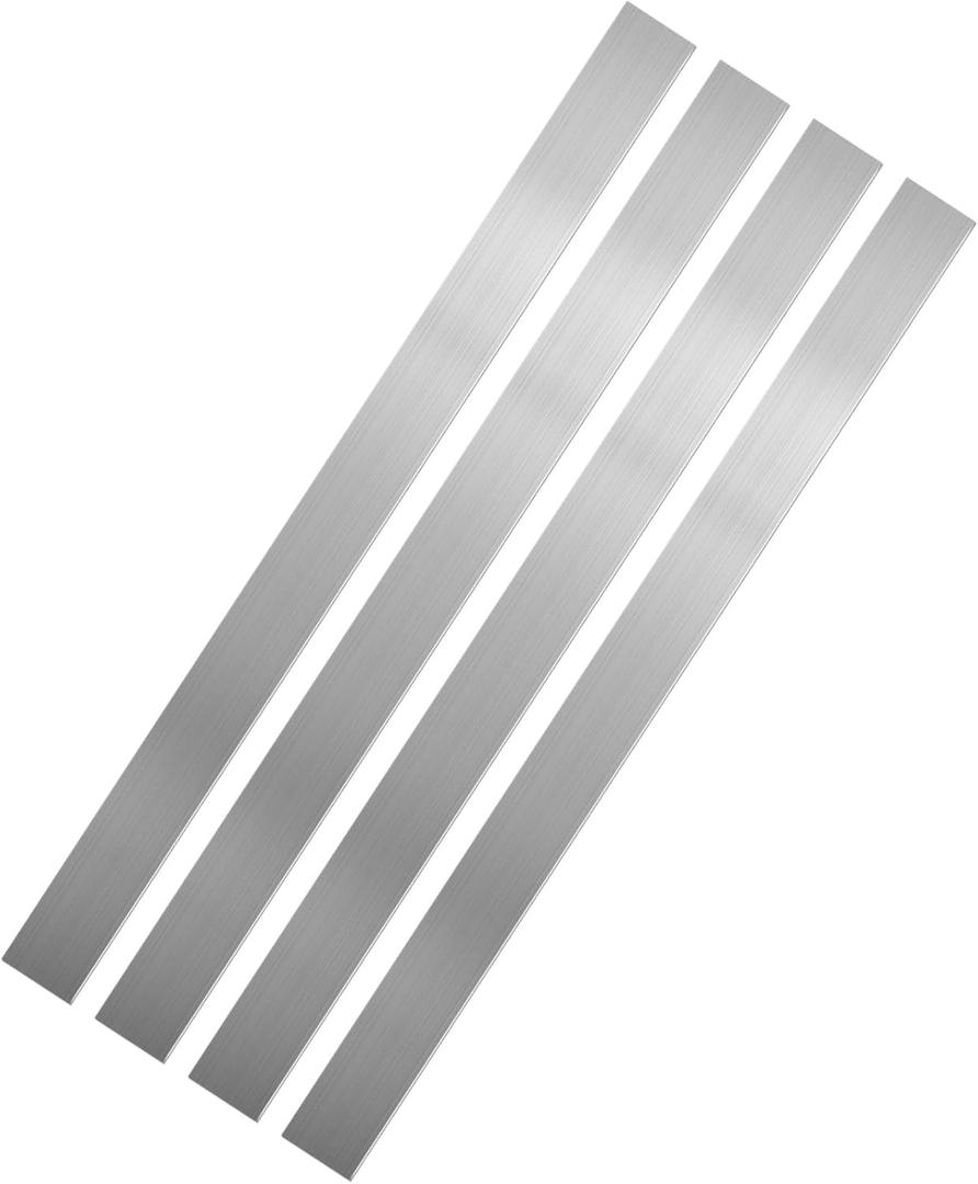 4PCS Stainless Steel Trim Strip, Brushed Stainless Steel Strips, Self-Adhesive Metal Sheet Gap Filler, Gap Cover Metal Trim Strip for Wall Oven/Microwave Combo/Cooktop (2 x 29.9 Inch)