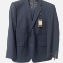 Pierre Loren Mens Navy Blue 2 Piece Suit 42S 39 Waist Notch Lapel Style S61652