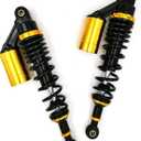 Motorcycle Universal 340mm Rear Air Shocks Absorber for Honda Kawasaki Suzuki Yamaha Go Kart Scooters Sport Street Bike (340mm)